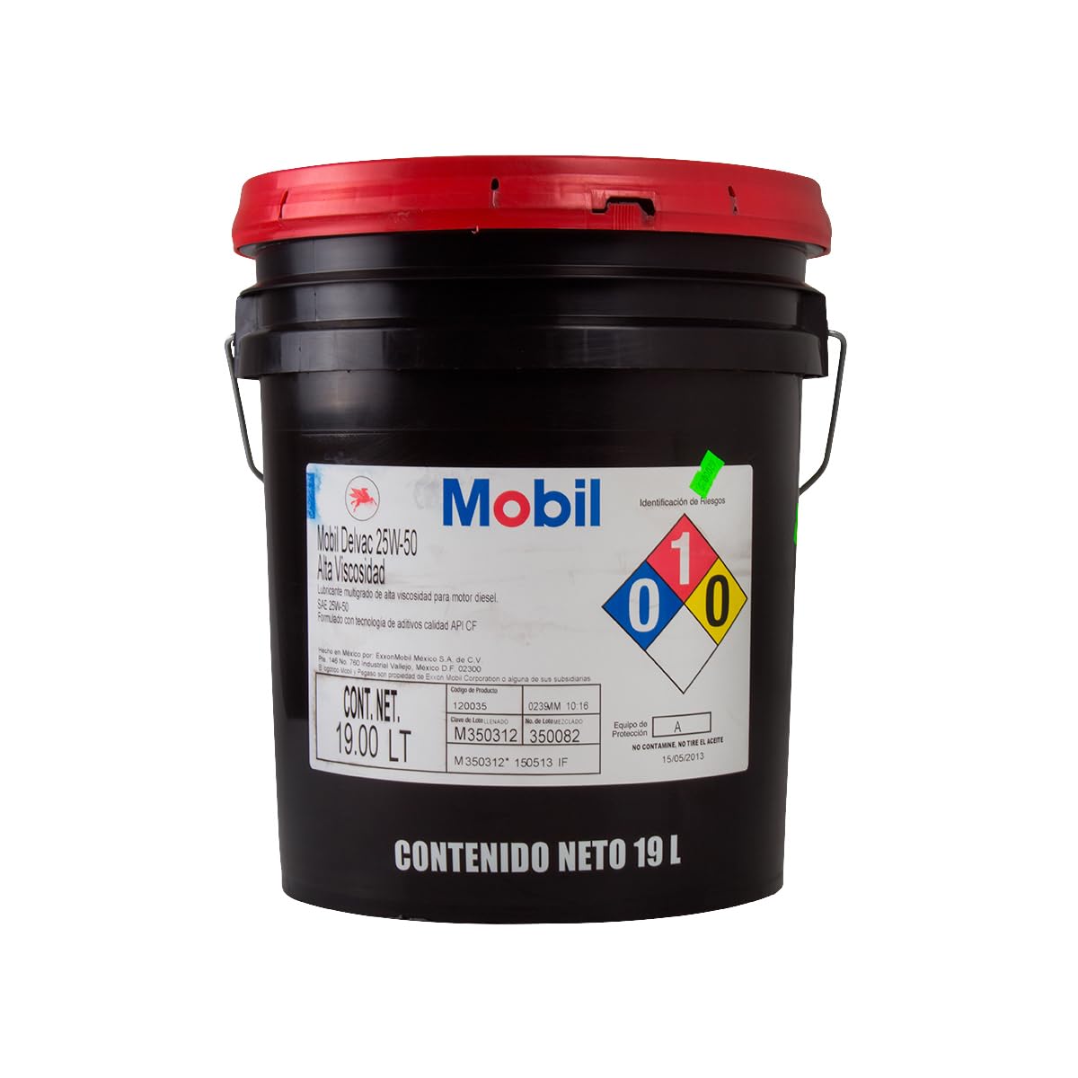 Lubricante Aceite Multigrado (Mineral) 25W50 19L Delvac Cubeta Mobil 25W50