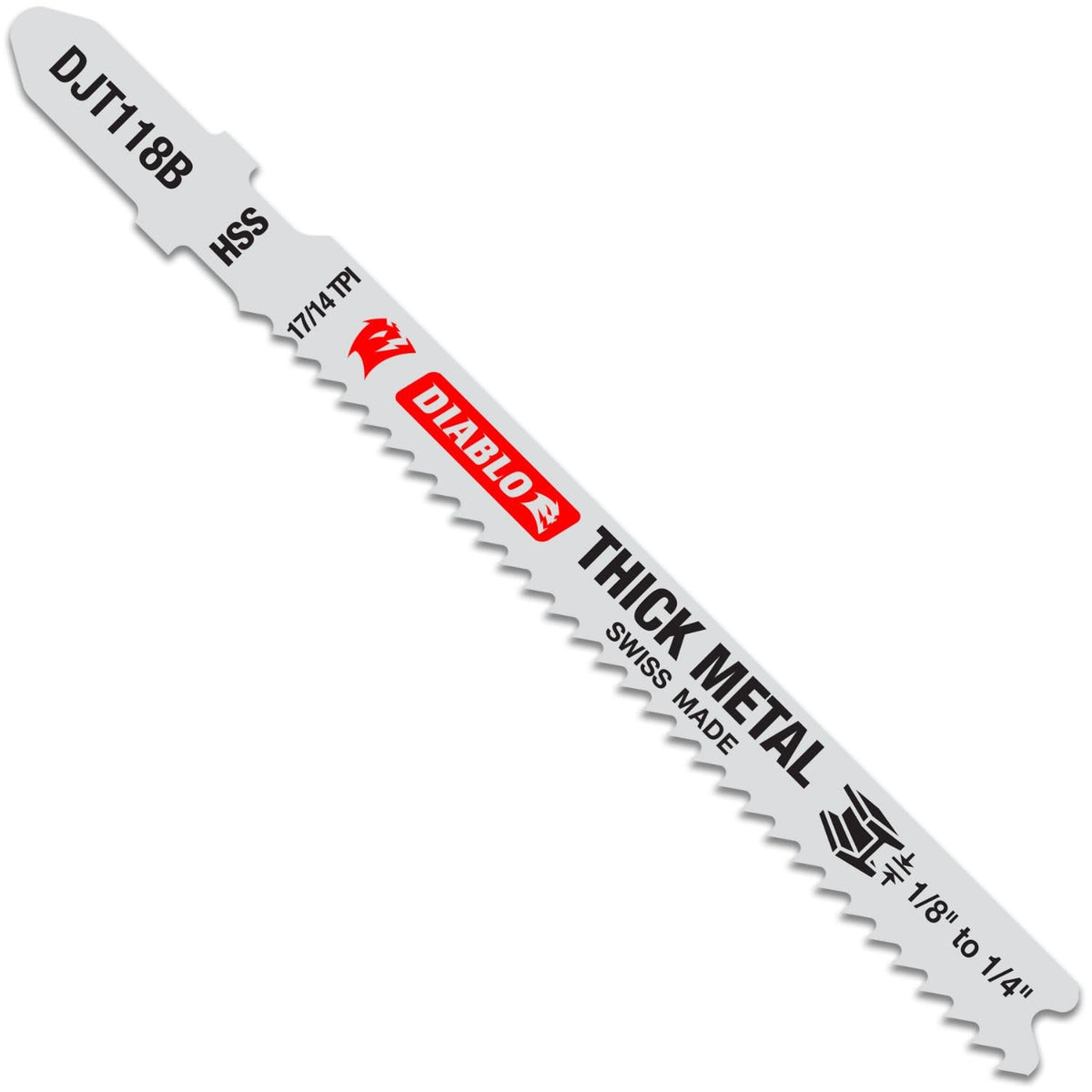 Diablo DJT118B5 3-5/8 pulgadas. 17/14 TPI - Hojas de sierra de acero de alta velocidad para metal grueso (5 unidades)