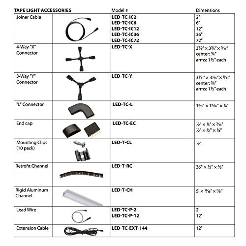WAC Lighting LED-TC-IC6 - Cable de unión para 24 V InvisiLED
