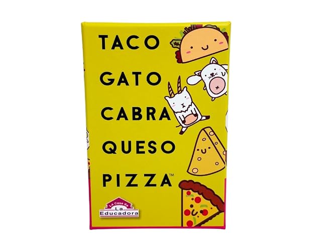 Taco Gato Cabra Queso Pizza | Juegos De Mesa | para Niños de 8 Años O Más | Juego con 64 Cartas | Regalo para Niños |De 3 A 8 Jugadores | En Español | Familia Taco Gato