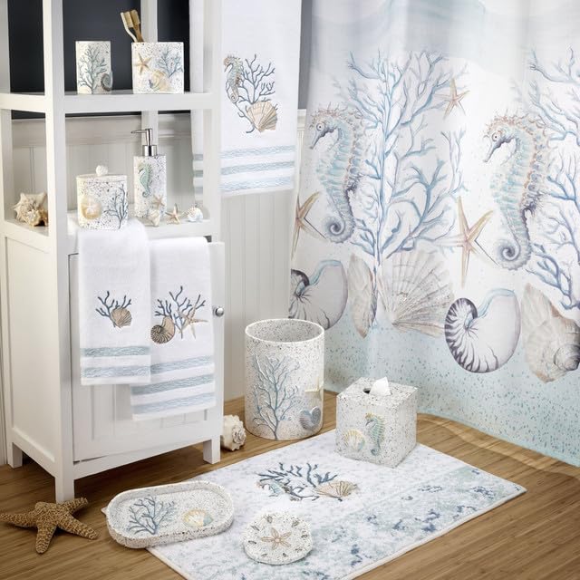 Avanti Linens - Toalla de Punta de los Dedos, Toalla de algodón Suave y Absorbente (colección Coastal Terrazo)