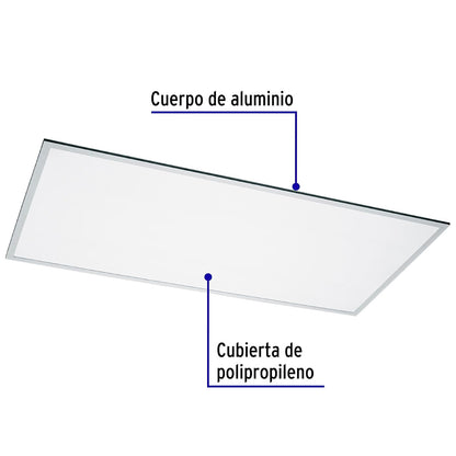 Volteck Lait COL-402LN, Panel delgado colgante de LED 65 W 60 x 120 cm luz neutra
