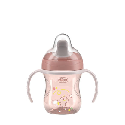 Chicco Vaso de Entrenamiento Training Cup 6M+ Anti Derrames Pico Ergonómico Asas Desmontables Rosa