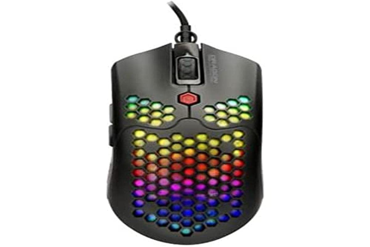 Nextep Mouse Gamer Dragon XT USB 6400 dpi, Ultraligero RGB, 6 Botones SILENCIOSOS