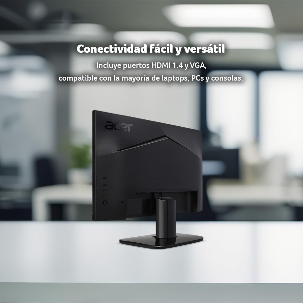acer Monitor KC2 27" FHD 1920 x 1080 | Frecuencia de actualización 120Hz | Panel VA | Tiempo de Respuesta 1ms | Tecnología BlueLightShield | Tecnología AMD FreeSync