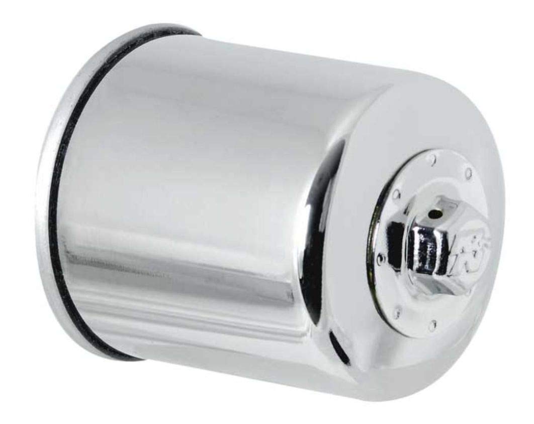 K&N - Filtro de Aceite de Alto Rendimiento para Motocicleta/Deportes, Cromado, Fitment - Cromado