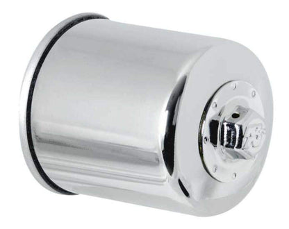 K&N - Filtro de Aceite de Alto Rendimiento para Motocicleta/Deportes, Cromado, Fitment - Cromado