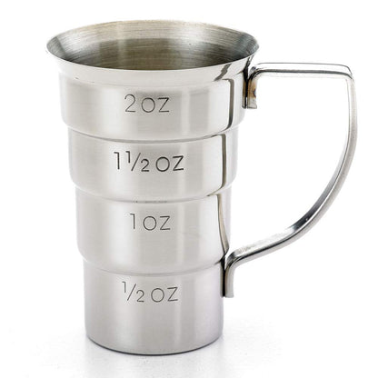 Barfly M37108 - Jigger para bebidas, 2 onzas, acero inoxidable con mango