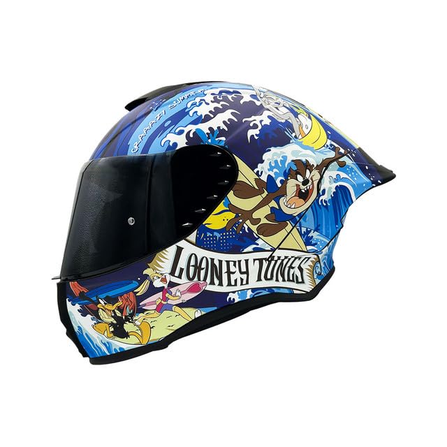 Edge Casco Modular DC para Moto con Doble Visor Antivaho, Certificado DOT - M - LOONEY TUNES MATE