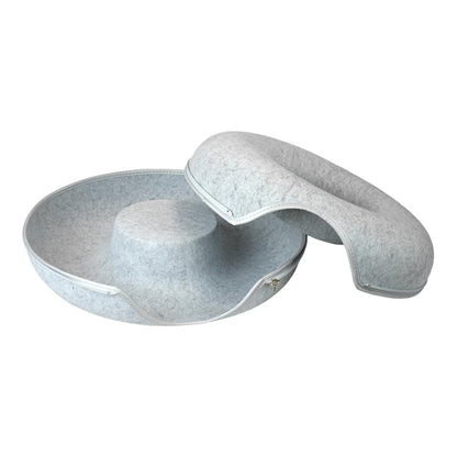 Fancy Pets Cama Cueva Dona para Gato Chico Gris Perla 50 cm x 20 cm Fieltro Resistente y Multifuncional