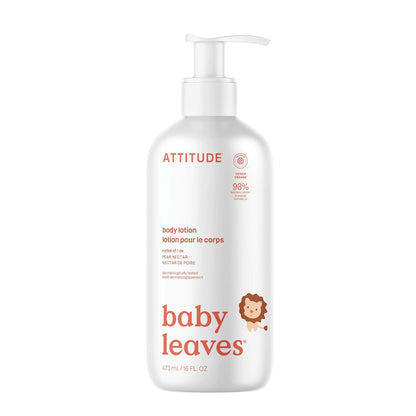 ATTITUDE Loción Corporal para Bebé Hipoalergénica 473 ml - Néctar de pera.