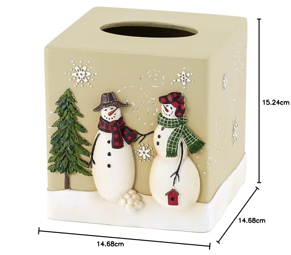 Avanti Linens - Funda de Caja de pañuelos de Resina para decoración del hogar, Accesorios de baño inspirados en Las festividades (colección de reuniones de los señores)