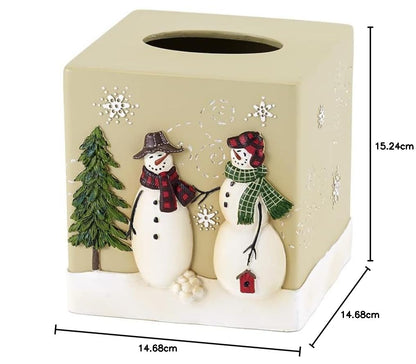 Avanti Linens - Funda de Caja de pañuelos de Resina para decoración del hogar, Accesorios de baño inspirados en Las festividades (colección de reuniones de los señores)