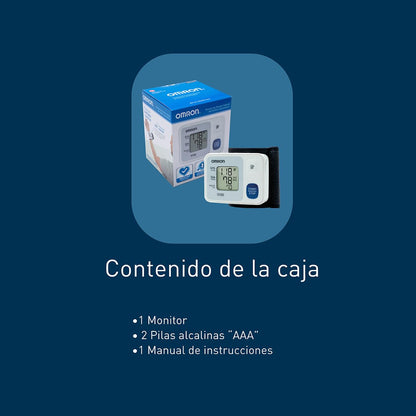 OMRON HEM-6124 – Baumanómetro Digital de Muñeca Portátil con Sensor de Posición, Inflado Personalizado y Detección de Latidos Irregulares