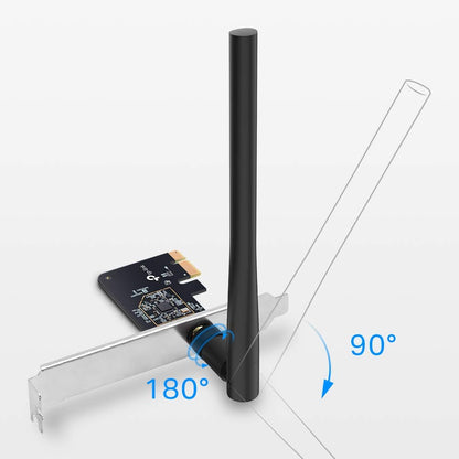TP-Link Archer T2E, Adaptador PCI Express, Antena WiFi para pc, AC600 Mbps, Dual Band