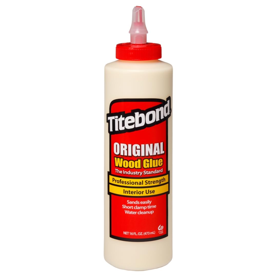 Titebond - Pegamento de madera original 5064, estándar de la industria para carpintería, reparación/montaje de muebles, construcción, reparación o modelado del hogar, 16 onzas