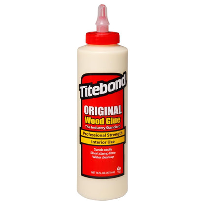 Titebond - Pegamento de madera original 5064, estándar de la industria para carpintería, reparación/montaje de muebles, construcción, reparación o modelado del hogar, 16 onzas