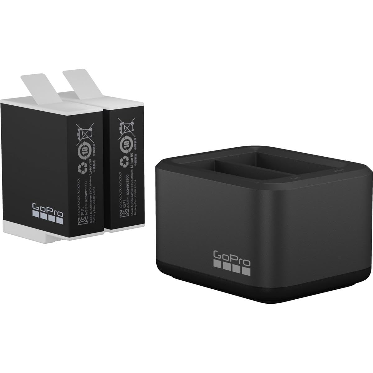 Gopro - Cargador de batería Dual + 2 baterías Enduro (HERO12 negro/HERO11 negro/HERO10 Negro/HERO9 Negro) - Accesorio Oficial GoPro