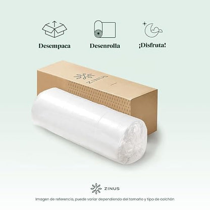 Zinus Green Tea Premium | Colchón King de Memory Foam con Esencia de Té Verde Que alinea la Columna Vertebral y bloquea la Humedad | Garantía de 10 años