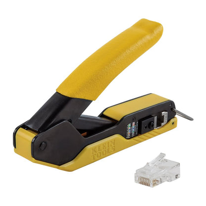 Klein Tools 80017 - Crimpadora de cable de datos y enchufe modular de datos CAT6, paquete de 50 herramientas, kit de herramientas de instalación de paso, 2 piezas
