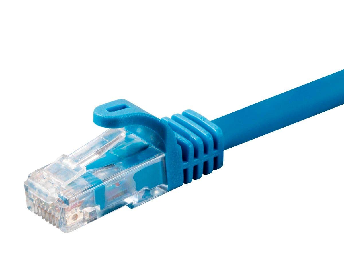 Monoprice Cat6 Ethernet Patch Cable - 35 feet - Blue | Snagless, RJ45, 550Mhz, UTP, CMP, Plenum, Pure Bare Copper Wire, 23AWG - Entegrade Series