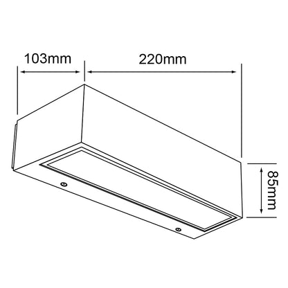 Tecnolite - Lámpara de exterior LED para sobreponer, 20 W, Luz blanca neutra