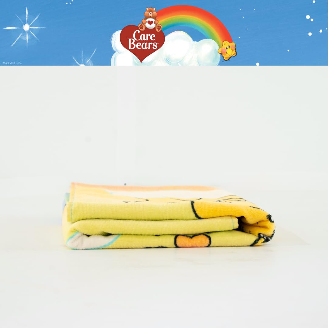 Franco Care Bears Rainbow Kids Toalla de baño, Piscina y Playa de algodón súper Suave, 58 x 28 Pulgadas, (Producto Oficial con Licencia)