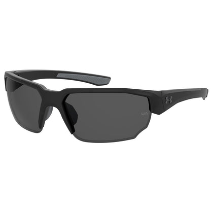 Under Armour Blitzing Wrap - anteojos de sol para hombre - Mate negro - 60. Milímetros