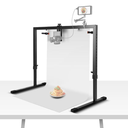 NEEWER Overhead Camera Mount Rig Soporte Cámara Cenital, Plataforma Montaje de Múltiple Dispositivo de Mesa de Acero Resistente Profesional con Abrazaderas Fondo, para Escritorio≥3,3'/1m Largo, ST100