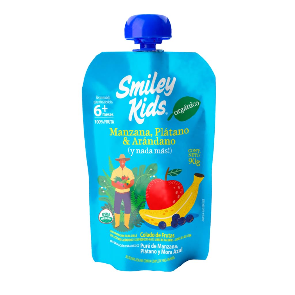 Papilla Orgánica Smiley Kids Mix Mango 18x90g