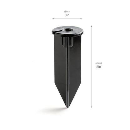 Kichler 15575BK - Estaca de luz exterior de 8 pulgadas con acabado negro,