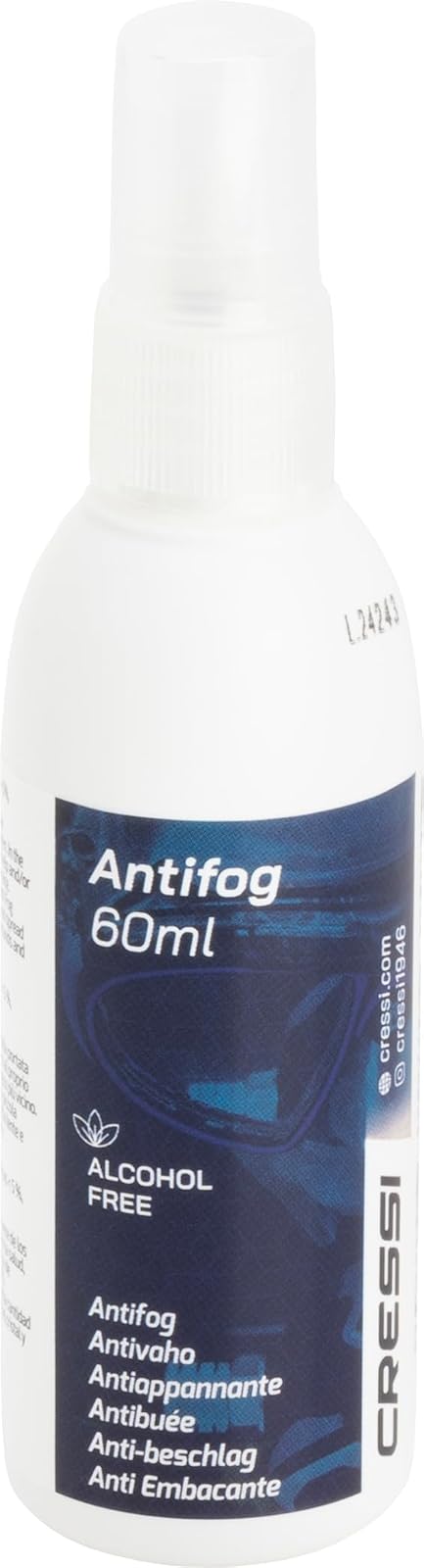 Cressi Antivaho para Máscaras de Buceo y Esnórquel 60 ml - Spray antivaho 60 ml - Anti-Fog Spray