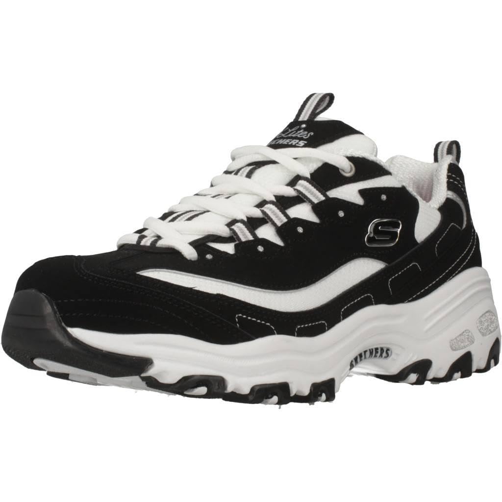 Skechers - Tenis de Noche para Mujer con Manos Libres, Summits - 22.0 cm - Biggest Fan Negro - Blanco