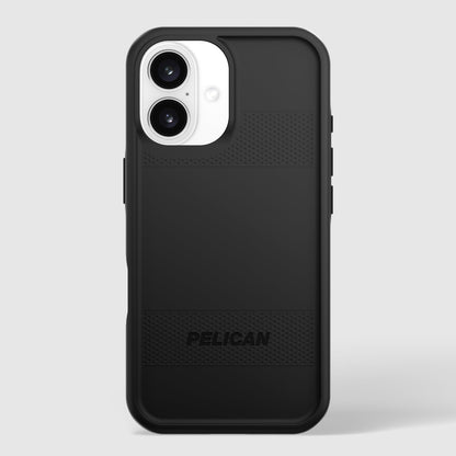 Pelican Protector - Funda magnética para iPhone 16, Compatible con MagSafe, Protección contra caídas de Grado MIL de 16 pies - Negro