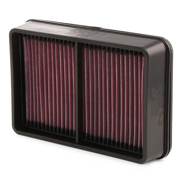K&N 33-2392 Filtro de Aire de Panel Plano, Rojo Brezo | Compatible con Mitubishi 2006-2017 (Lancer, VIII, Evolution, Raliart, Outlander, ASX) (ver descripción del producto)