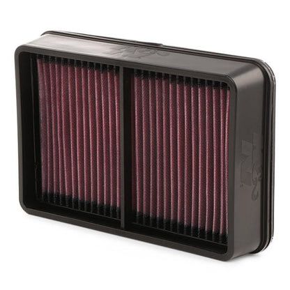 K&N 33-2392 Filtro de Aire de Panel Plano, Rojo Brezo | Compatible con Mitubishi 2006-2017 (Lancer, VIII, Evolution, Raliart, Outlander, ASX) (ver descripción del producto)