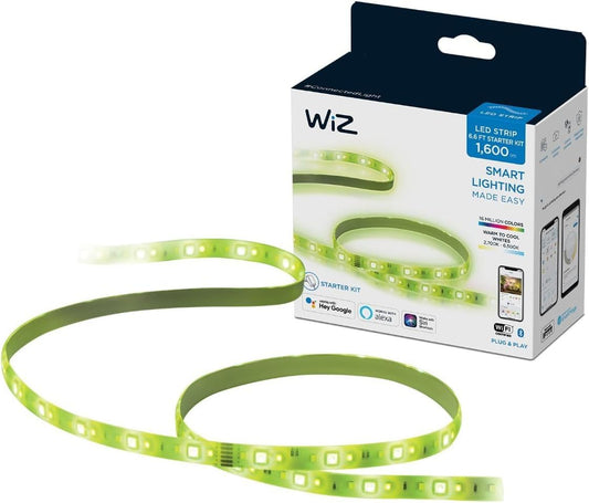 WiZ Tira Led Inteligente Blanca y Multicolor 2 Metros - Compatible con Alexa