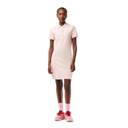 Lacoste Vestido Polo Slim Fit Mujer - M - Rosado