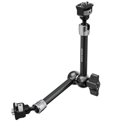 NEEWER 11" Brazo Mágico Articulado con 360° Cabezas Bola y Pines para ARRI, Montaje Monitor Cámara con Tornillo 1/4" para Cámara Acción DSLR Monitor Luz de Video Compatible con SmallRig Cage Rig,ST16