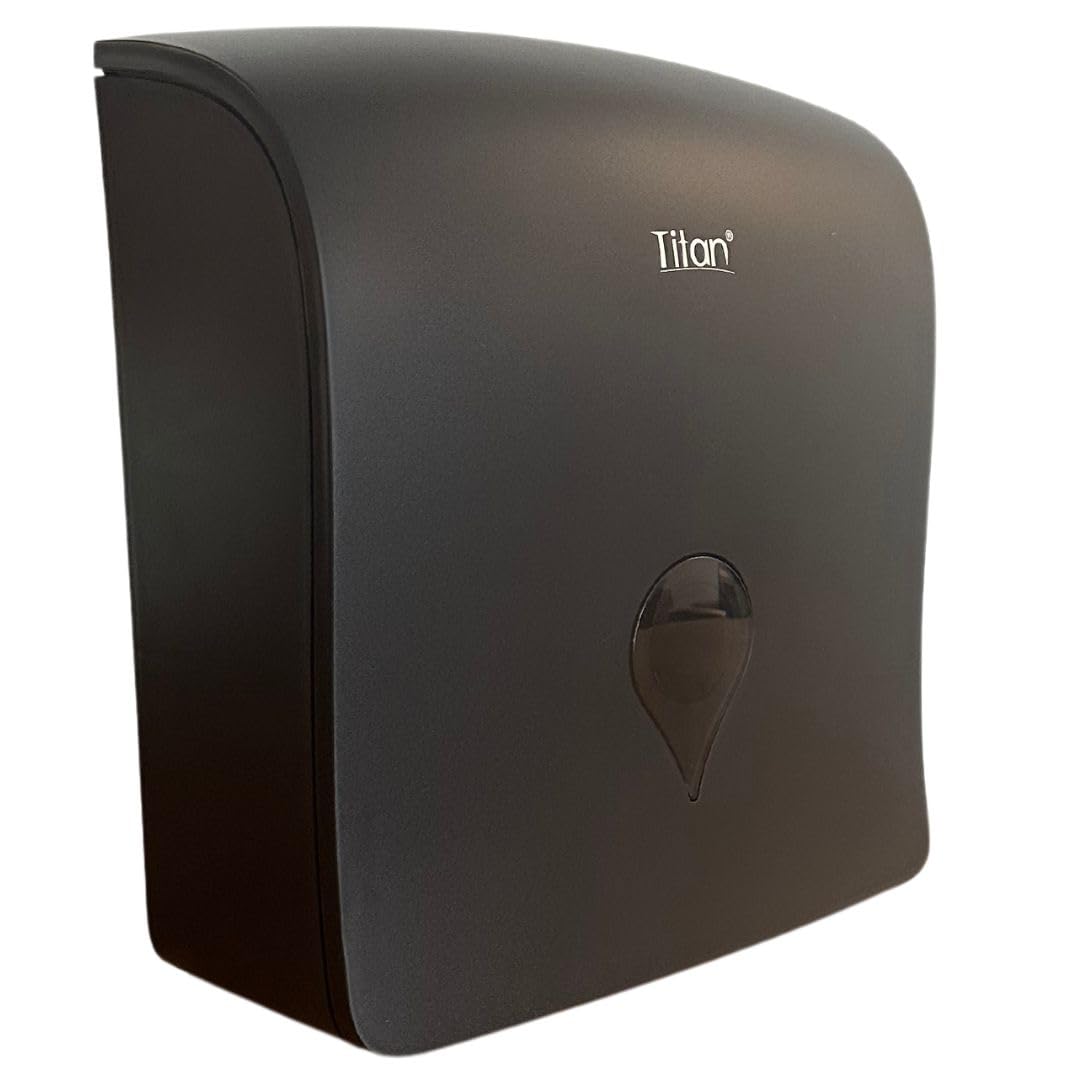 Titán Gustamar Dispensador de Toalla Interdoblada Tipo Sanitas G-8248F-BN, Color Negro