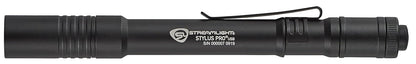 Streamlight 66134 Stylus Pro 350-Lúmenes Recargable USB LED Linterna de Bolígrafo con Cable USB y Funda de Nylon, Negra