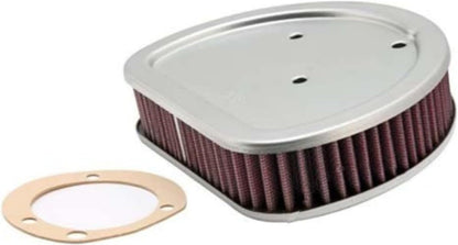 K&N Filtro de Aire Powersport HD-1499, para Harley-Davidson 1999-2015, Plateado