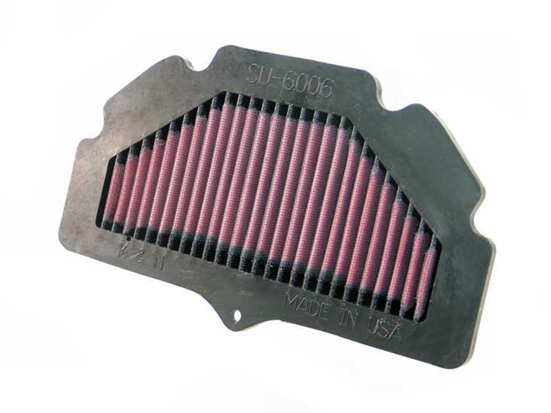 K&N Filtro de Aire de Repuesto para Motocicleta SU-6006, Rojo