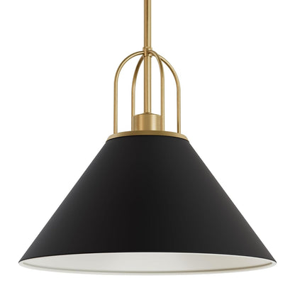 HUNTER, Candelabro Carrington Isle 1 Luz 16 pulgadas - Large - negro