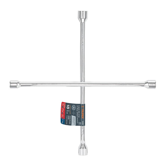 TRUPER Llave de Cruz para Auto de Acero 46 cm, Plateado, LLCR-18