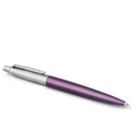 Parker Jotter Core Boligrafo Violeta Terminado En Cromo Tinta Azul Punto Mediano