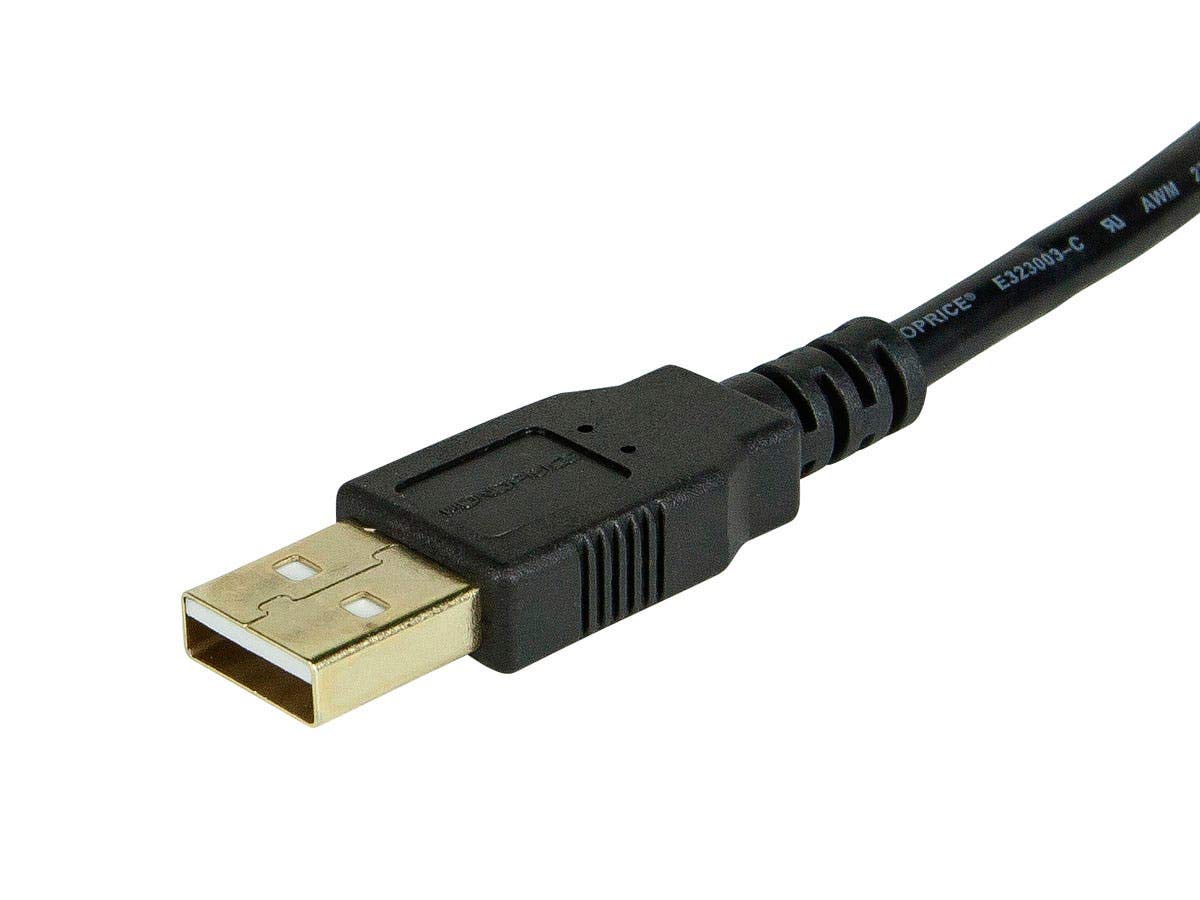 Monoprice 105435 Cable USB 2.0 A Male to A Female Extension, 28/24AWG, 15-Feet