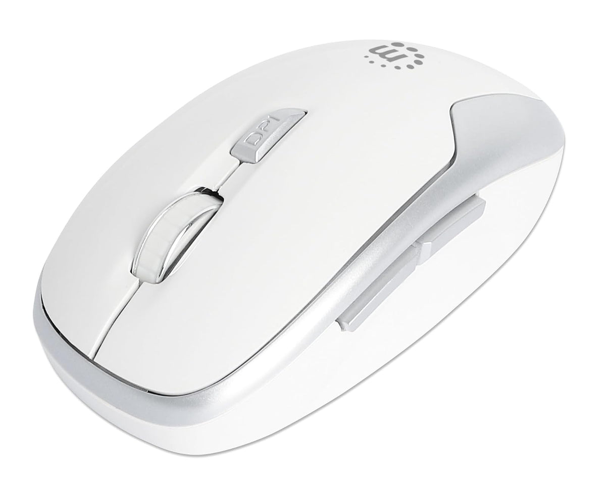 Manhattan Mouse Optico Inalambrico 6 Botones 2.4G Blanco