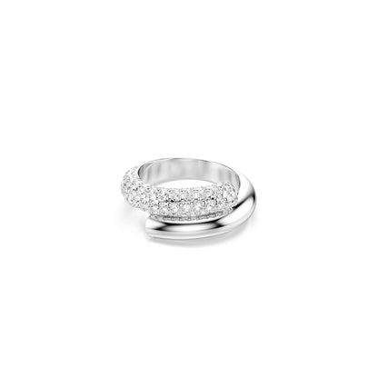 Swarovski Anillo Dextera, Blanco, Baño de rodio