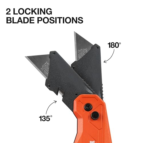 Klein Tools 44306 Navaja multiusos/rascador FLICKBLADE 2 en 1 con almacenamiento de cuchillas
